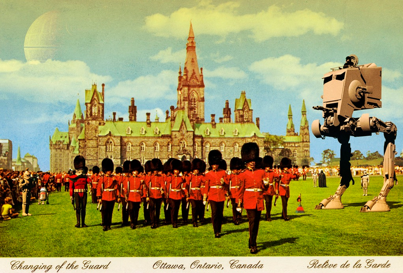 Illustration for article titled These Vintage Postcards Were Invaded By Aliens